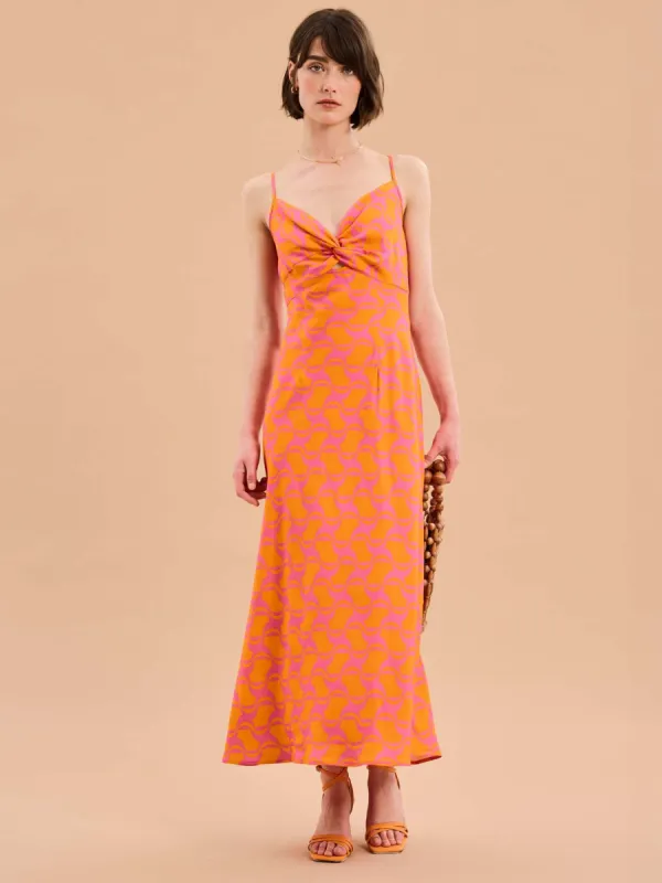 Blossom Geo Print Strappy Dress sold by Omnes