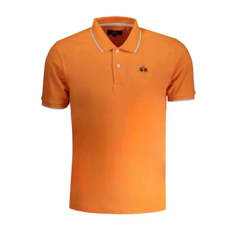Orange Cotton Polo Shirt sold by Louxly