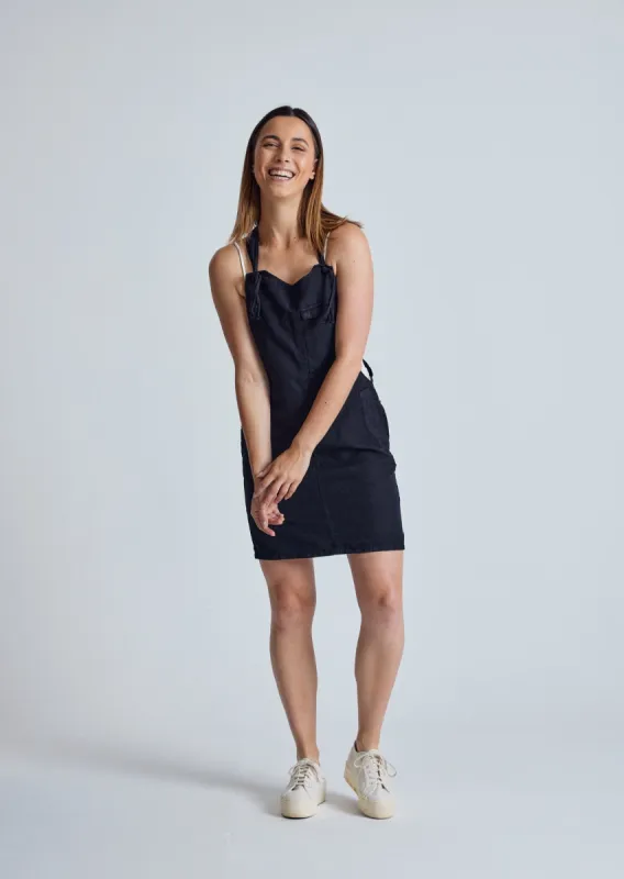 PEGGY Black - Organic Cotton Dress by Flax & Loom sold by Komodo Fashion