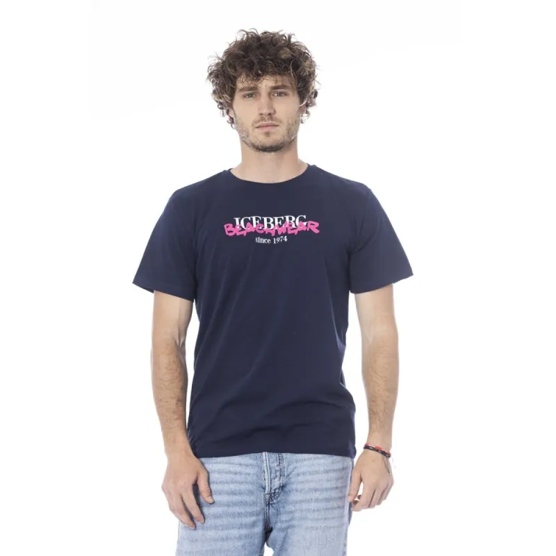Blue Cotton T-Shirt sold by Louxly