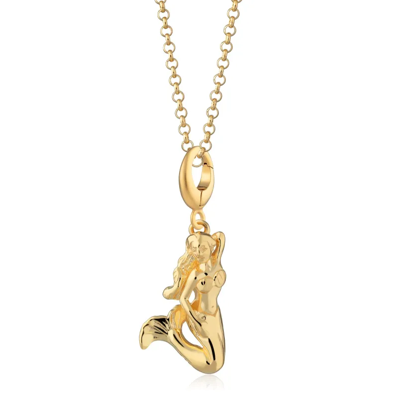Gold Plated Mermaid Necklace sold by Lily Charmed