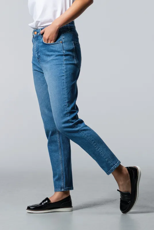 Mom Jeans CARPINE Blue Denim sold by Lovjoi