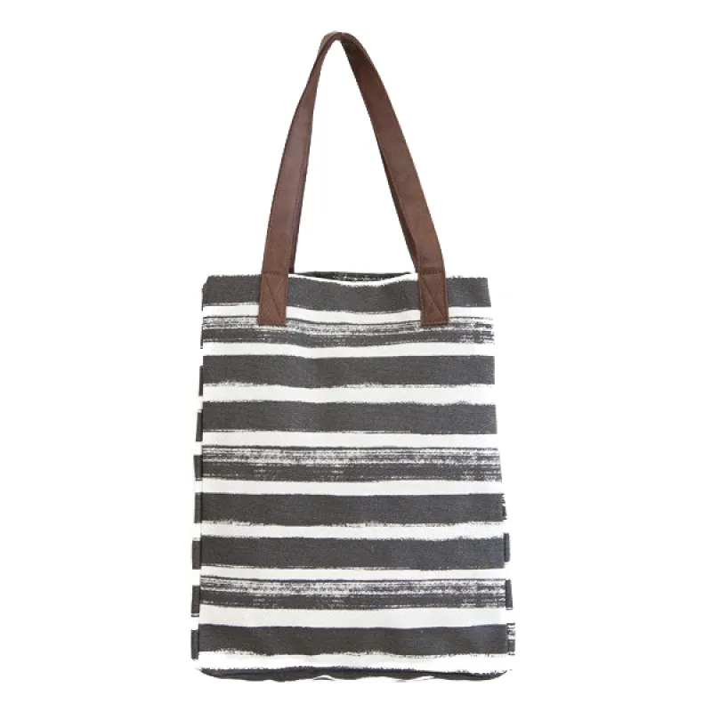 Market Tote - Charcoal Stripes sold by MAIKA