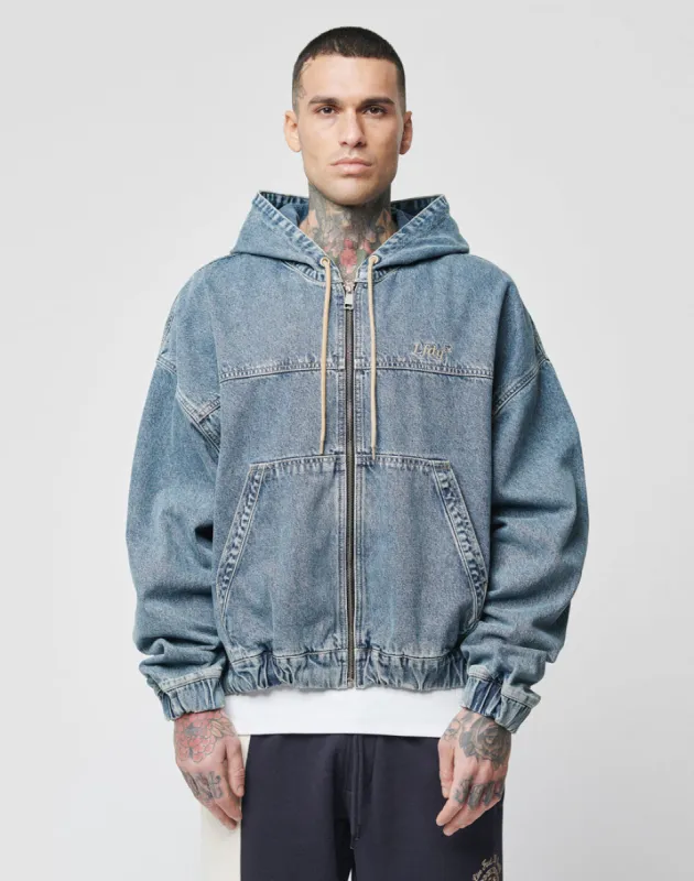 Denim Hooded Zip sold by Live Fast Die Young