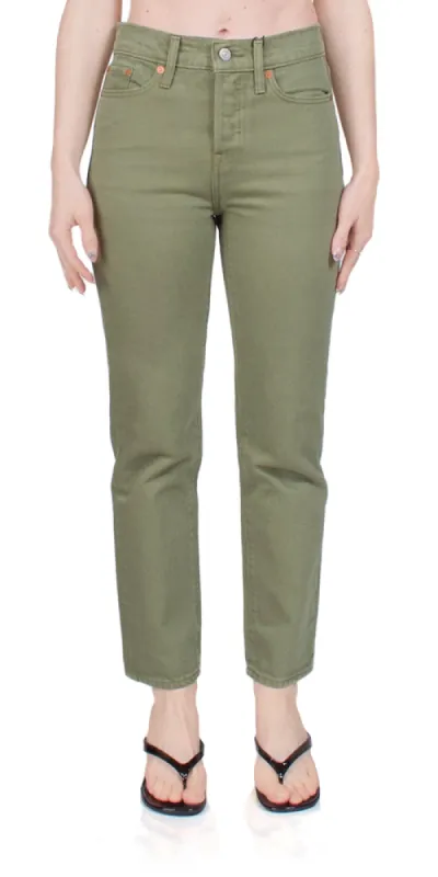 Wedgie Straight Jeans Green sold by Maison Rogue