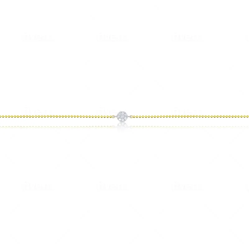 Yellow Gold Diamond Disc Bracelet sold by Meira T