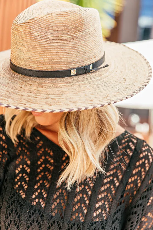 The Reef Pressed Palm Straw Hat sold by Glitzy Bella