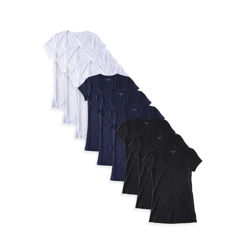 Fitted V-Neck Marcy 9-Pack sold by Mott & Bow