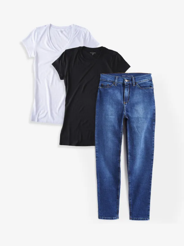 Set 02: 2 Marcy Tees + 1 pair of Jeans sold by Mott & Bow