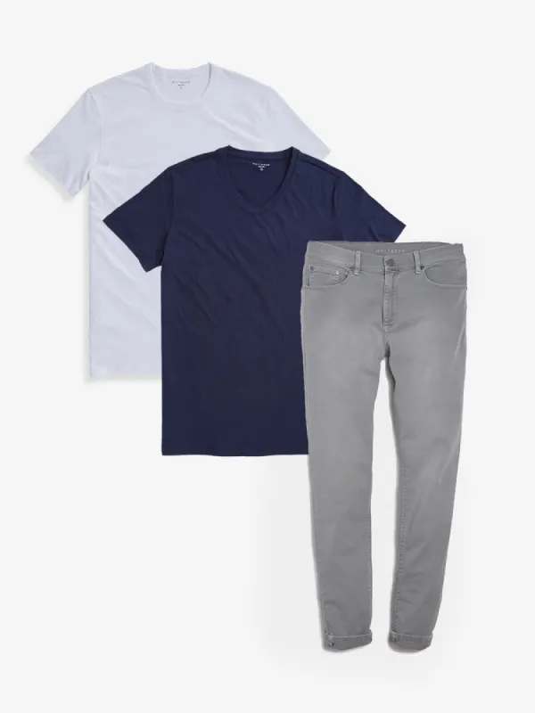 Set 03: 1 pair of Jeans + 2 Driggs Tees sold by Mott & Bow