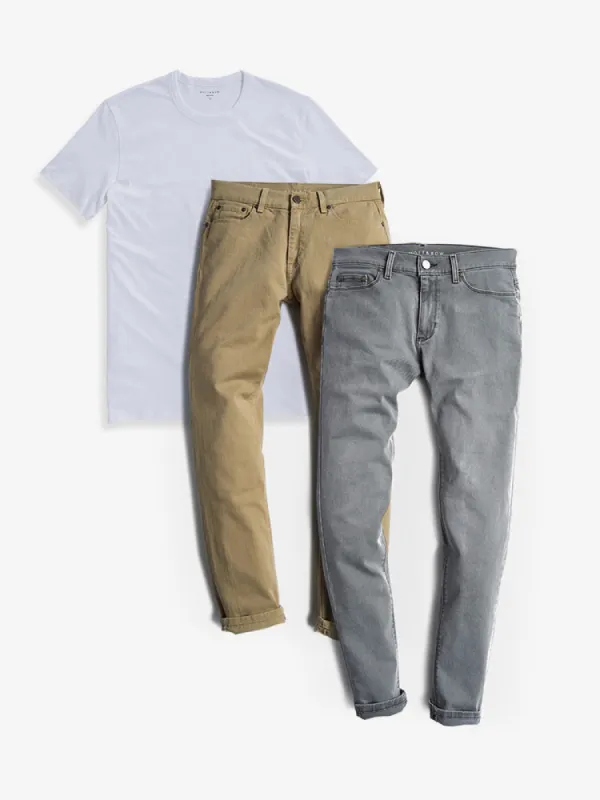 Set 01: 2 Jeans + 1 Driggs Tee sold by Mott & Bow