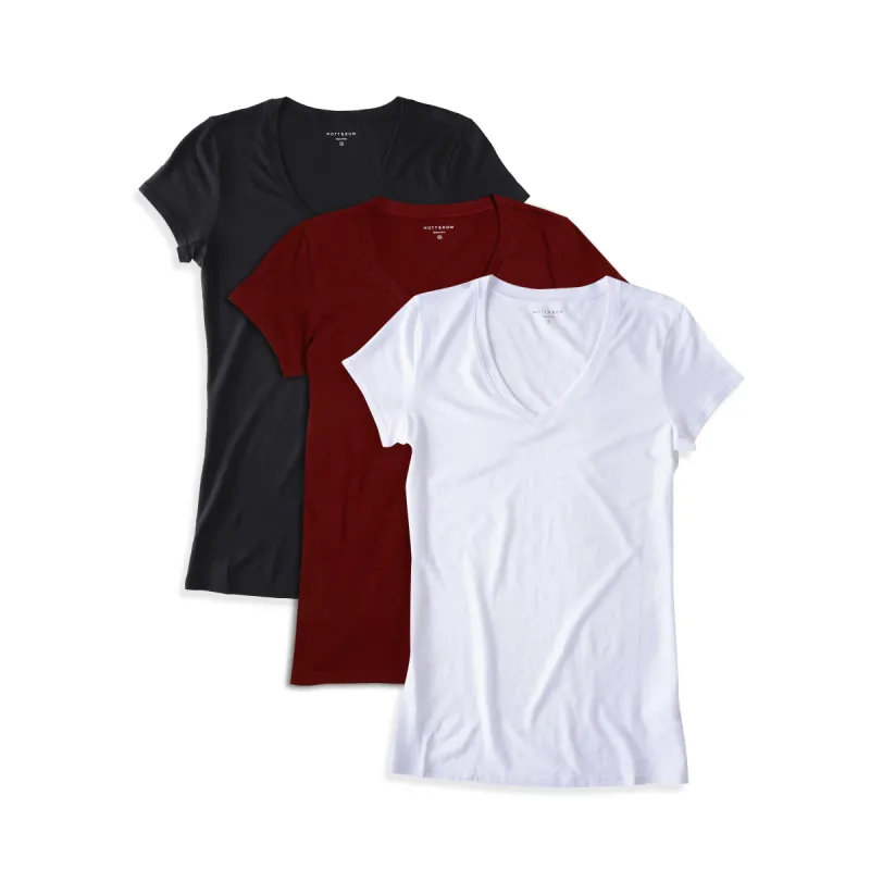 Fitted V-Neck Marcy 3-Pack sold by Mott & Bow