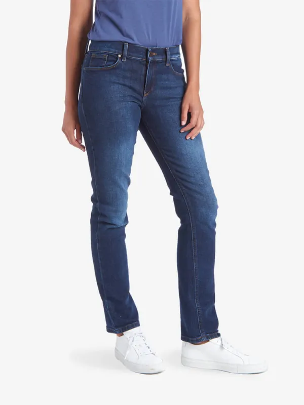 Slim Straight Grand Jeans sold by Mott & Bow