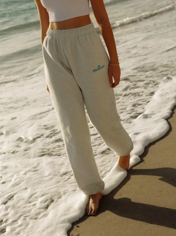 Puff Sweatpants in Heather White sold by Pink Palm Puff