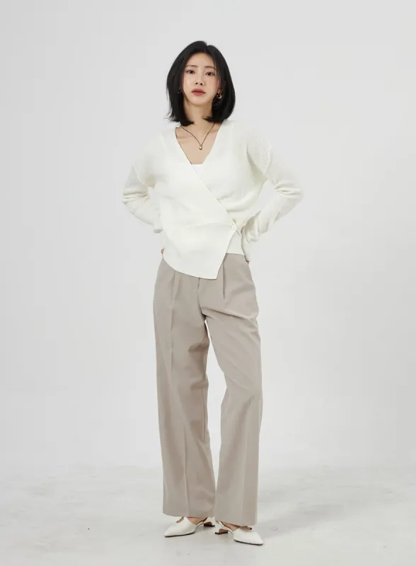 Wide Basic Tailored Pants OA307 sold by Lewkin