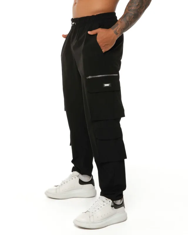Men's Utility Cargo Pants - Black sold by Elite Eleven
