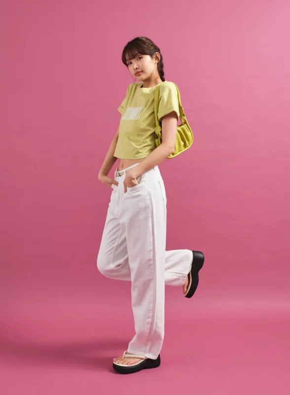 Cotton Straight Leg Pants CY18 sold by Lewkin