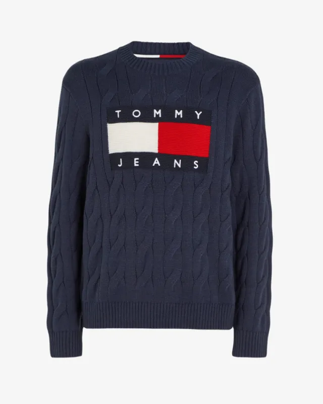 Flag logo kabelstrik - Navy sold by Modish
