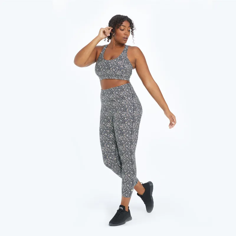 The Do-It-All High Rise 7/8 Leggings - In Bloom in Sea Urchin sold by Summersalt