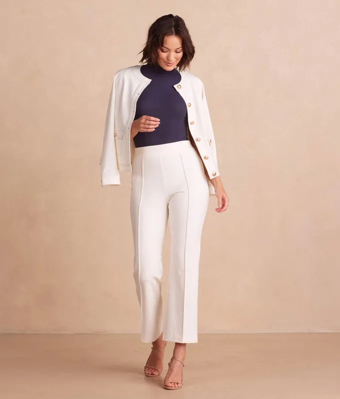 The Icon Ponte Jacket - White Sand sold by Summersalt