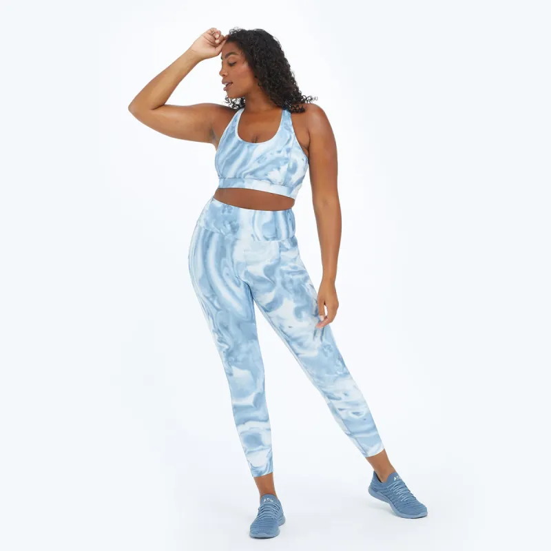 The Do-It-All High Rise 7/8 Leggings - Slate Marble sold by Summersalt