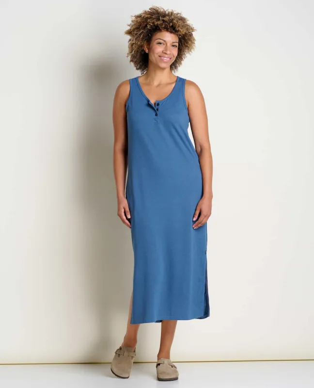 Piru Henley Midi Tank Dress sold by TOAD&CO