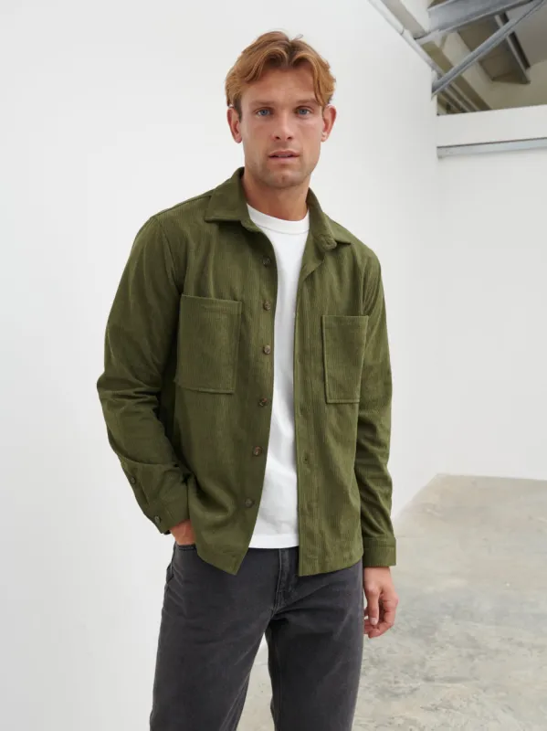 Jonas Corduroy Overshirt - Khaki sold by NOBL