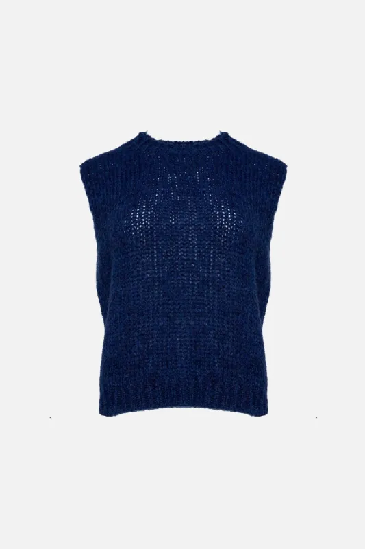 Kala Knit Vest Navy sold by Noella Fashion
