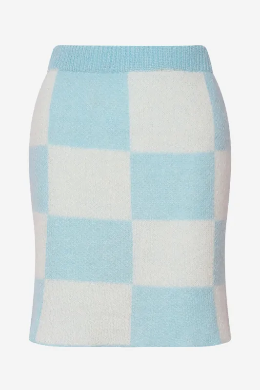 Kiana Knit Skirt Light Blue sold by Noella Fashion