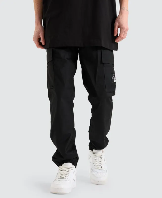 Skinny Washed Cargo Pants Black sold by Neverland