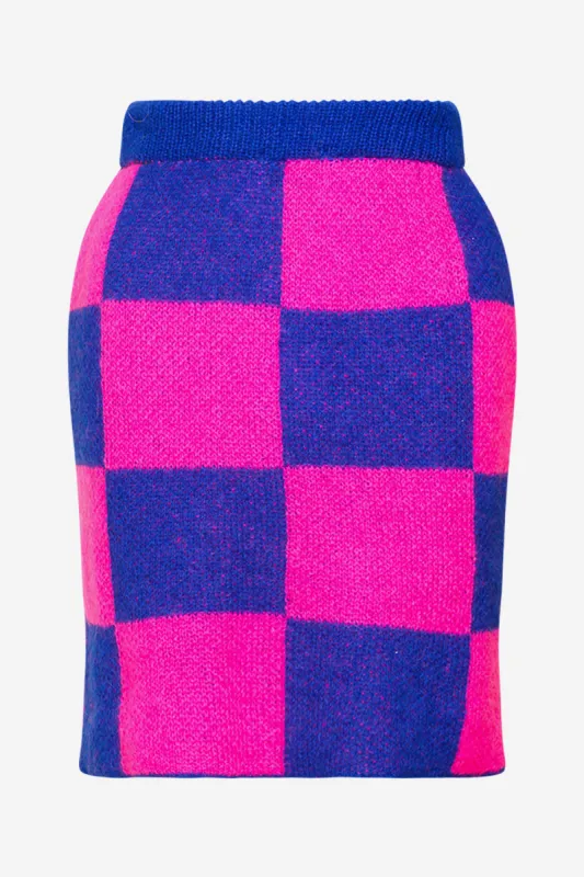 Kiana Knit Skirt Pink/Blue Mix sold by Noella Fashion