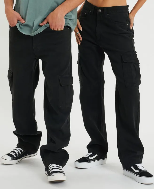 Grayson Cargo Jeans Vintage Black sold by Neverland