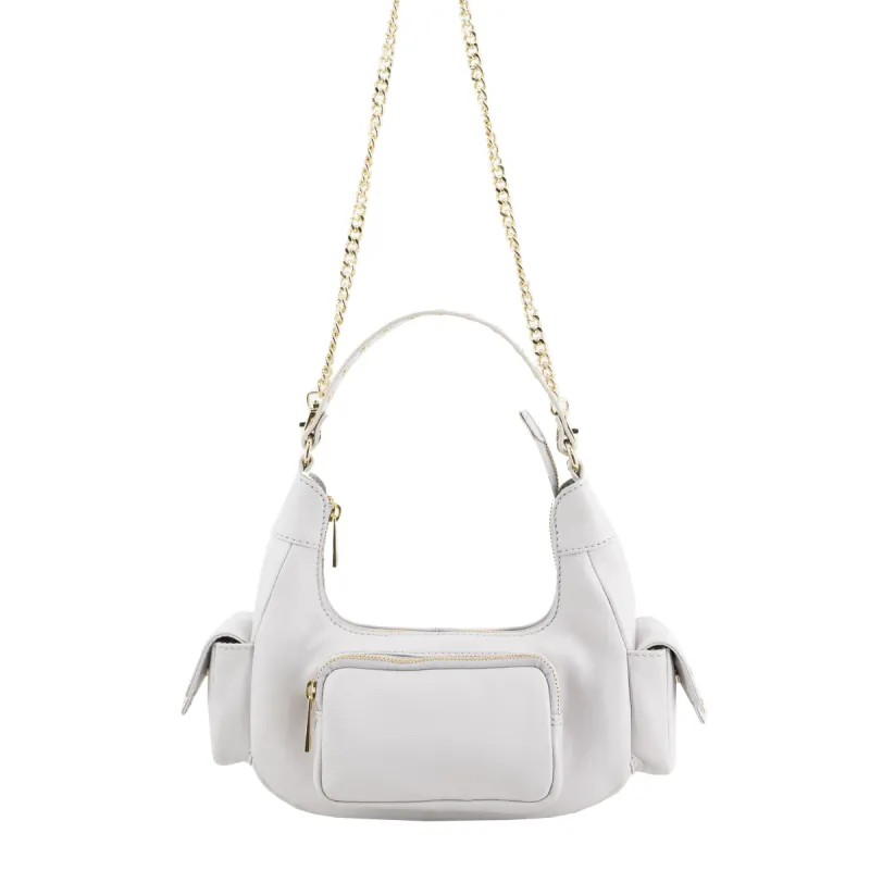 Sally Small Pocket Cozy Off White w. Gold sold by Nunoo Bags