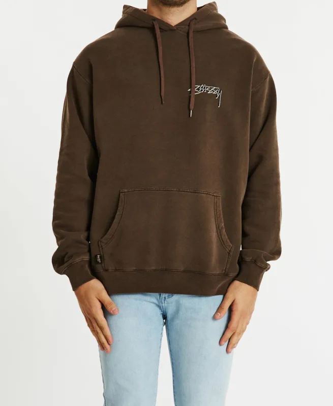 Shadow Script Hoodie Pigment Brown sold by Neverland