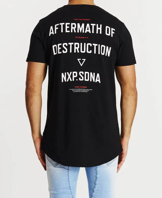 Reflection Cape Back T-Shirt Jet Black sold by Neverland