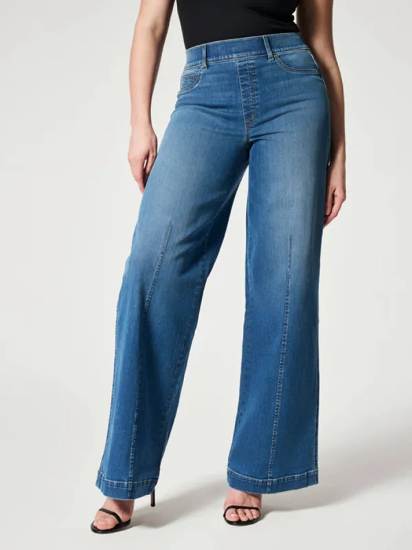 Wide-Leg Mid-Rise Jeans sold by Like My Choice