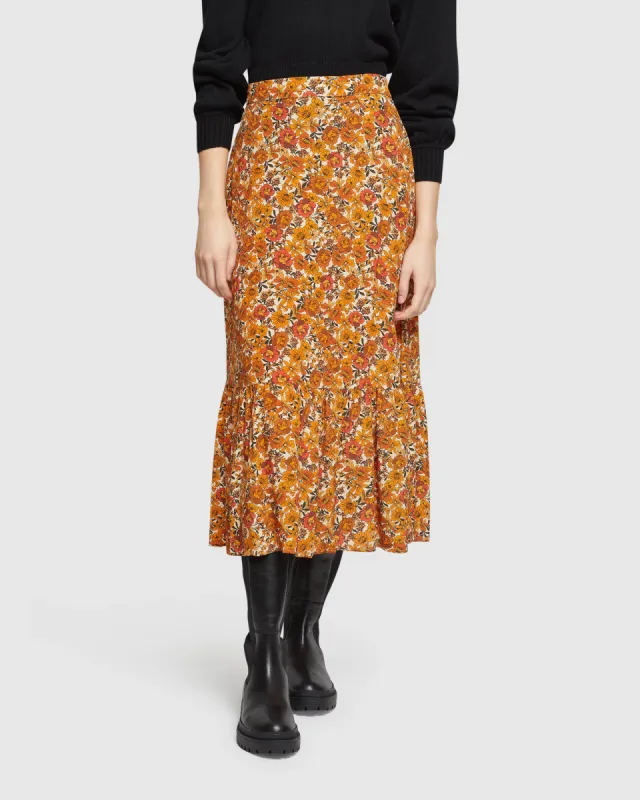 SAMARA FLORAL PRINTED SKIRT sold by Oxford Shop