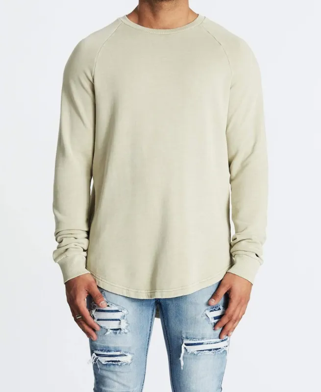 Miracle Dual Scoop Raglan Jumper Pigment Feather Grey sold by Neverland