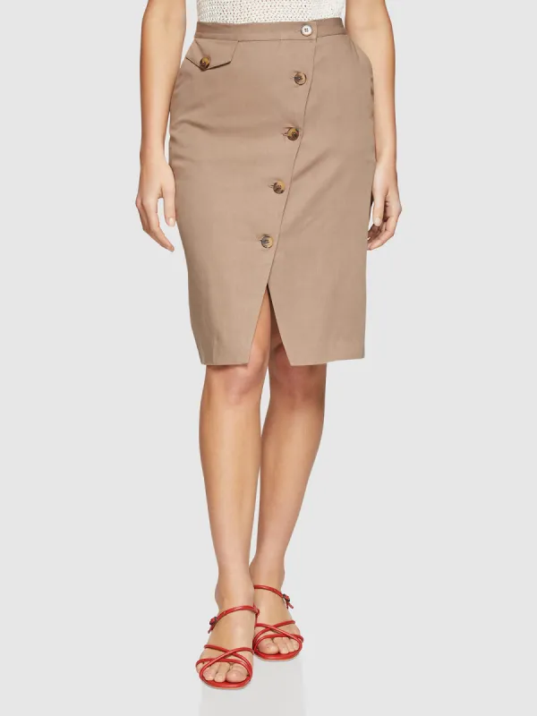 Kelsey Button Up Skirt sold by Oxford Shop