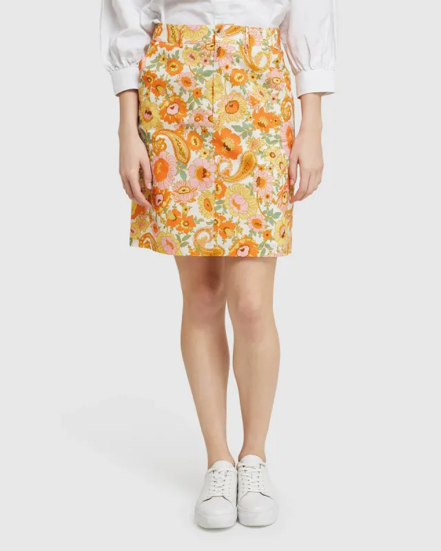 Tito Retro Floral Skirt sold by Oxford Shop
