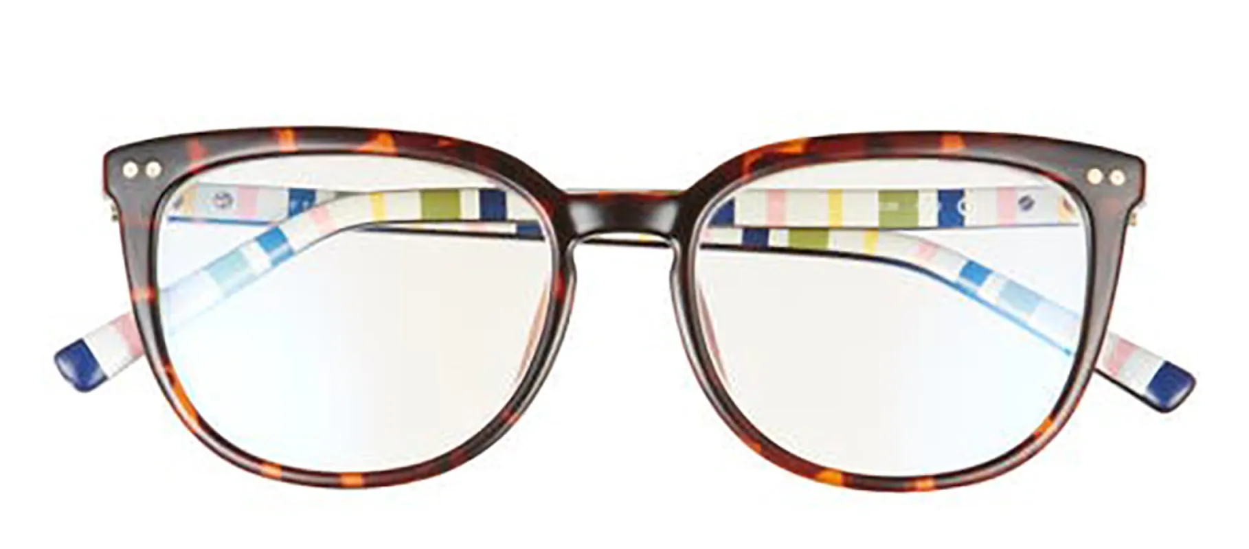 Kate Spade KS Albi/BB 8XS Rectangle Plastic Havana Reading Glasses with Clear Blue Block Lens sold by Gaffos