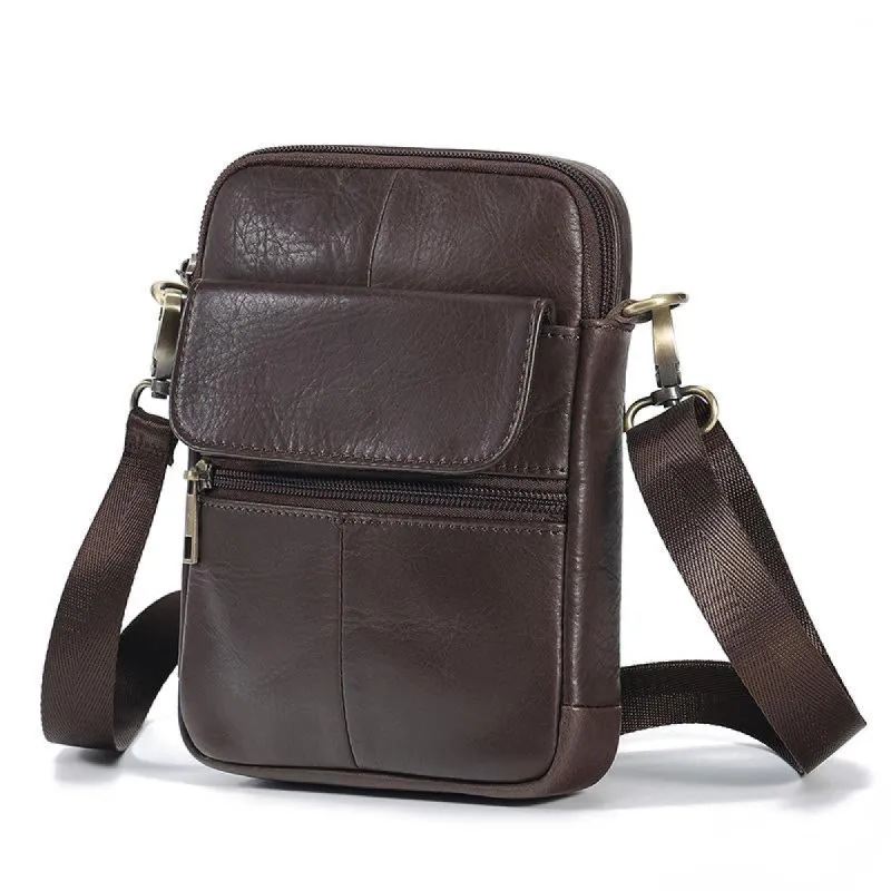 Men's Cowhide Vintage Casual Crossbody Bag 25314834X sold by Manly