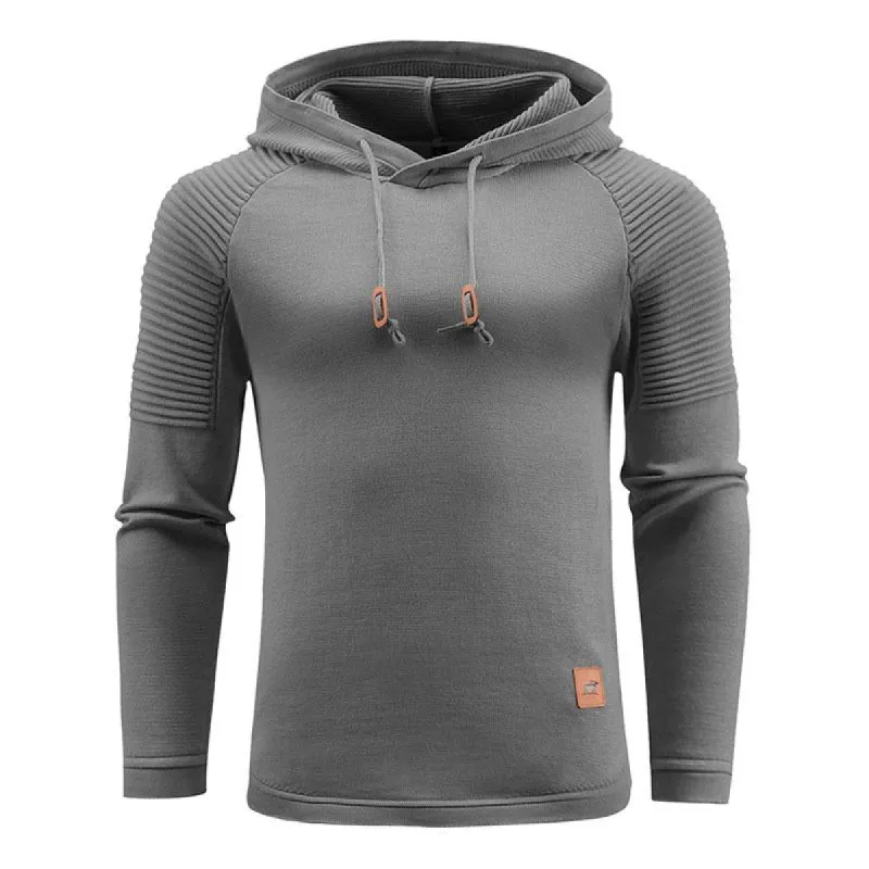 Men's Hoodie Solid Color Knit Long Sleeve Hoodie 53507125X sold by Manly