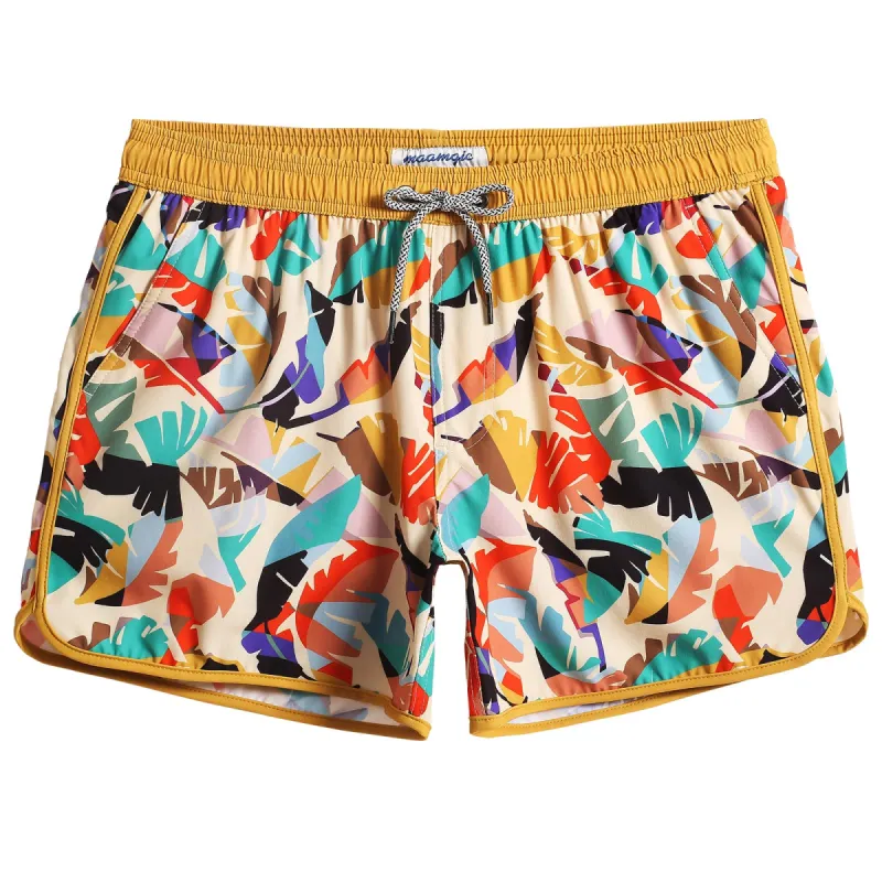 Sunlure Colored Feathers Swim Trunks sold by maamgic