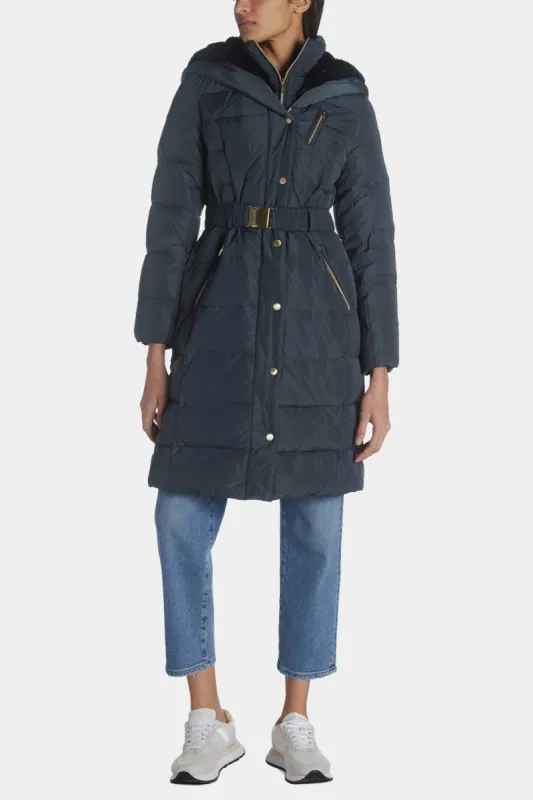 Taffeta Down Belted Coat sold by Lord & Taylor