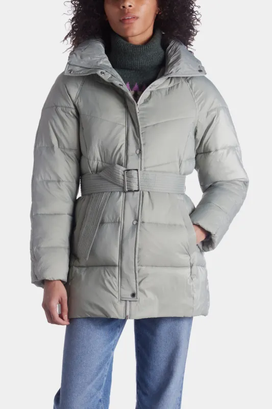 Oyster Nylon Puffer sold by Lord & Taylor