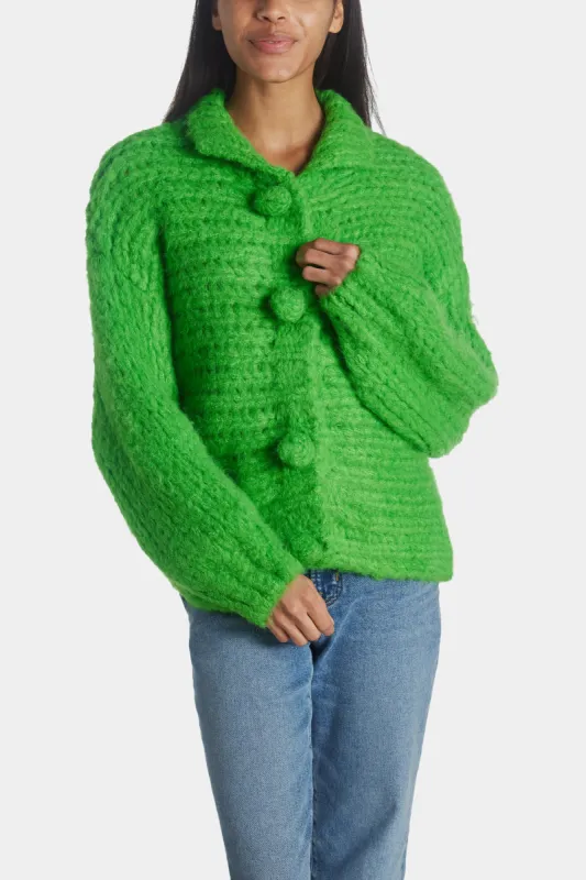 Hand Knitted Pom Pom Cardigan sold by Lord & Taylor