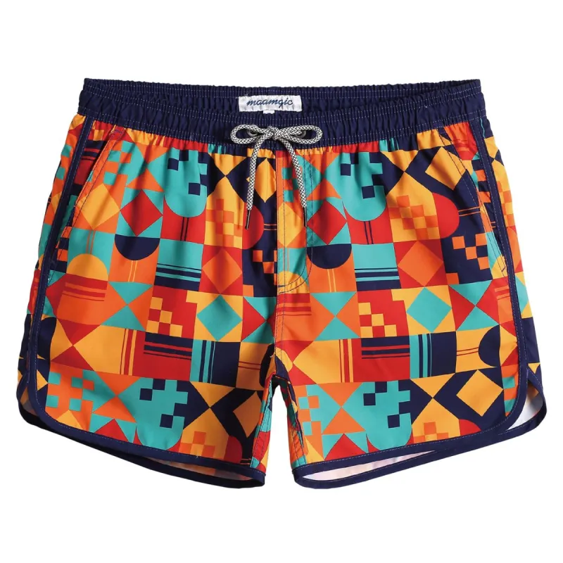FolkPrint Geometric Swim Trunks sold by maamgic
