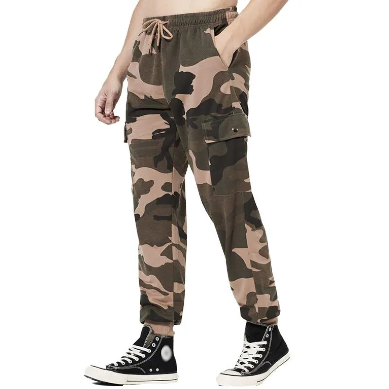 Men's Camo Loose Multi-Pocket Drawstring Cargo Pants 13042312Y sold by Manly