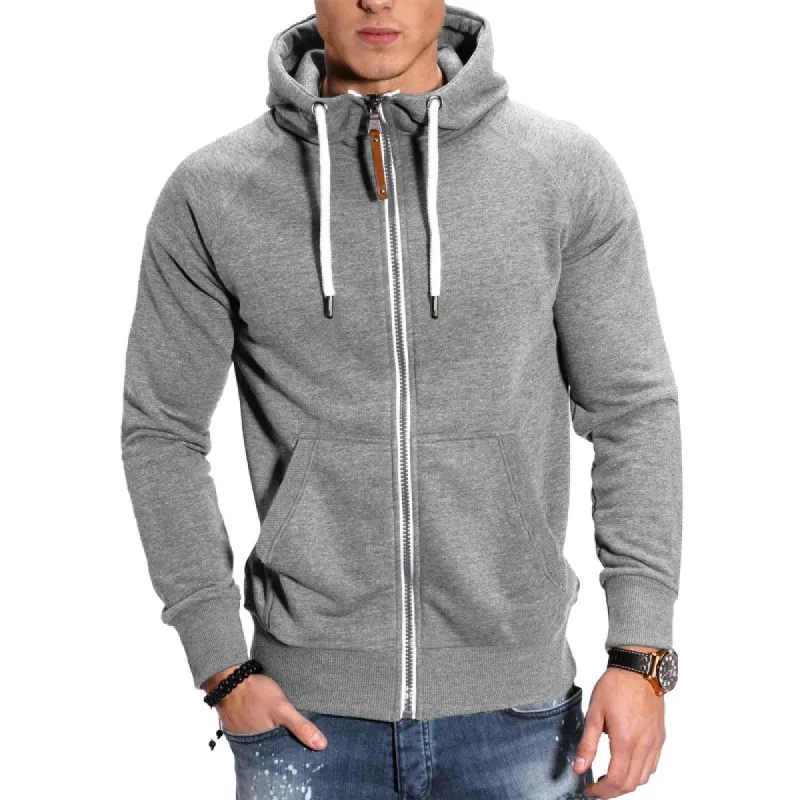 Men's Hooded Raglan Sleeve Zipper Sports Casual Jacket 70916160Z sold by Manly
